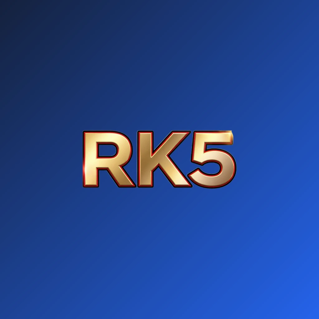 Luxury casino logo for RK5 featuring rich gold gradient text with red and black accents, elegant lights, and a high-end entertainment style on a transparent background, designed as a wide horizontal rectangular wordmark for website header Luxury casino logo for RK5 featuring rich gold gradient text with red and black accents, elegant lights, and a high-end entertainment style on a transparent background, designed as a wide horizontal rectangular wordmark for website header